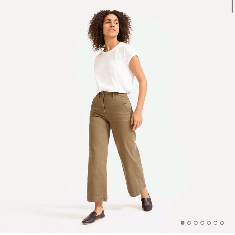 Everlane Wide Leg Crop Pants - Ochre 2 Short